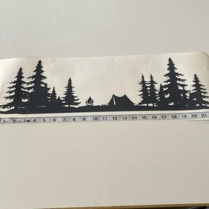 Camping Scene Wall Art Decal